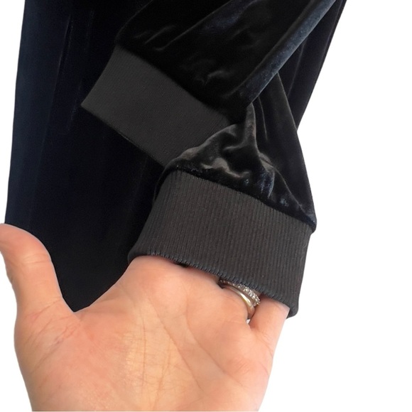 Juicy Couture Black Label Velvet Punk Black Matrix Y2K Goth Full Zipper Dress - Picture 3 of 9